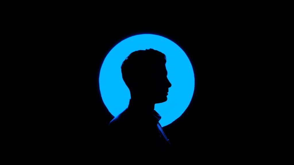 Man Profile Silhouette Circle Wallpaper