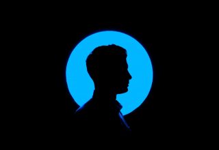 Man Profile Silhouette Circle Wallpaper