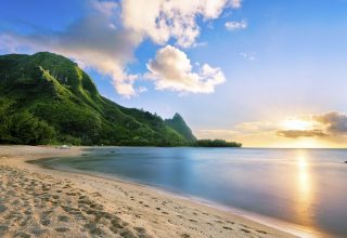 Maui Hawaii Beach Ocean Coast Mountain Sky Wallpaper