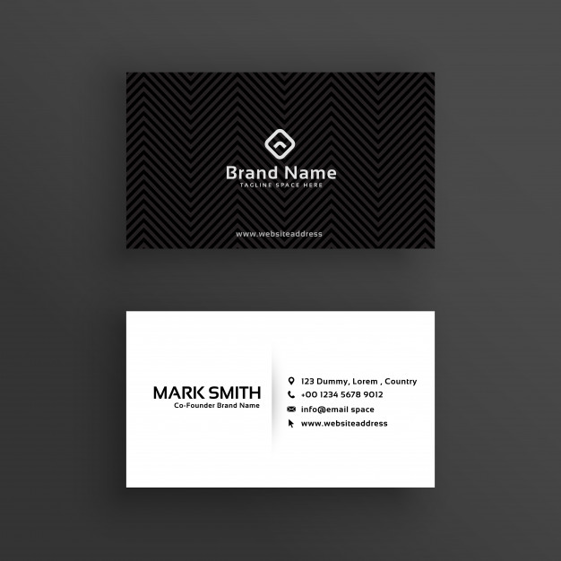 دانلود وکتور Minimal dark business card design template