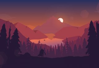 Mountain Sun Forest Wallpaper
