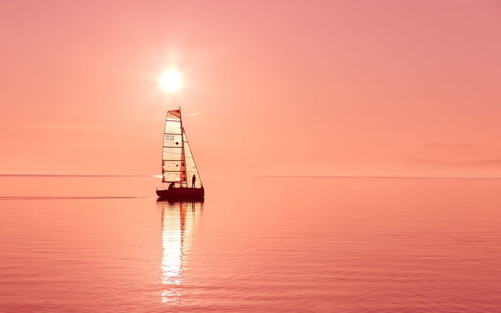 Ocean Sailboat Wallpaper