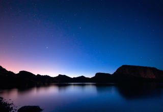 Rocks Reflection Water Landscape Wallpaper