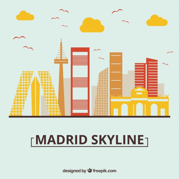 دانلود وکتور Skyline design of madrid