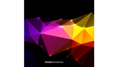 دانلود وکتور Abstract colorful triangle polygon background