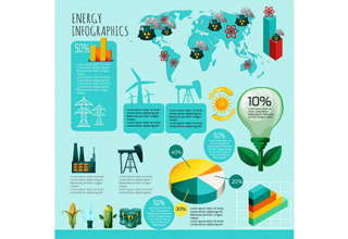 دانلود وکتور Energy Infographics Set