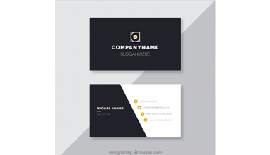 دانلود وکتور Black business card