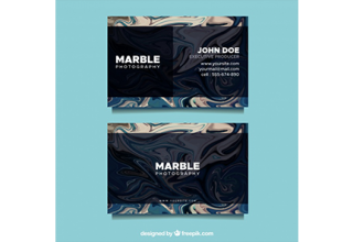 دانلود وکتور Business card with marble texture