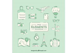 دانلود وکتور Green holiday elements background