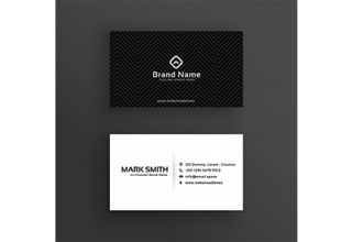 دانلود وکتور Minimal dark business card design template