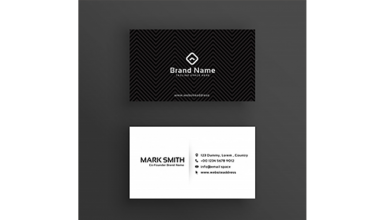 دانلود وکتور Minimal dark business card design template