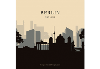 دانلود وکتور Berlin skyline background