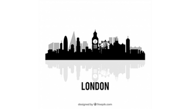 دانلود وکتور Black london skyline design