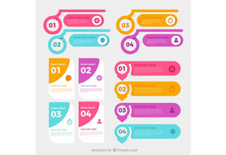 دانلود وکتور Collection of infographic elements