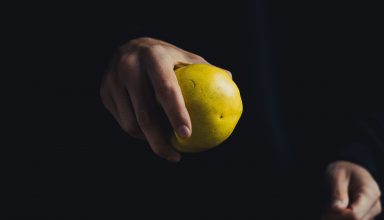 Apple Hand Fruit Dark Background Wallpaper