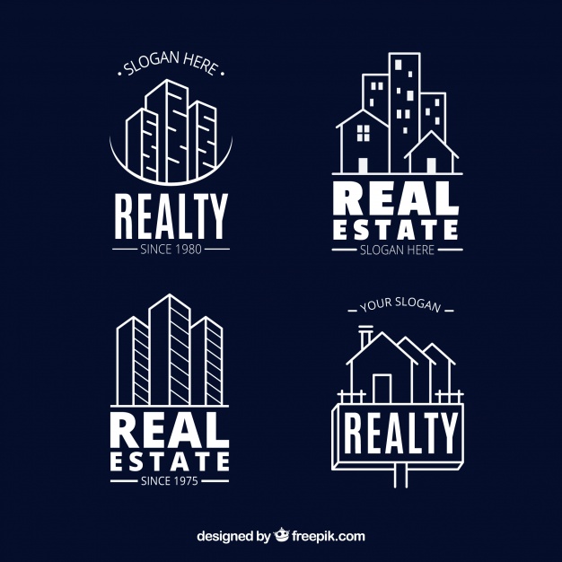 دانلود وکتور Collection of real estate logotypes