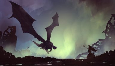 Dragon and Warrior Painting Fantasy 5k Wallpaper