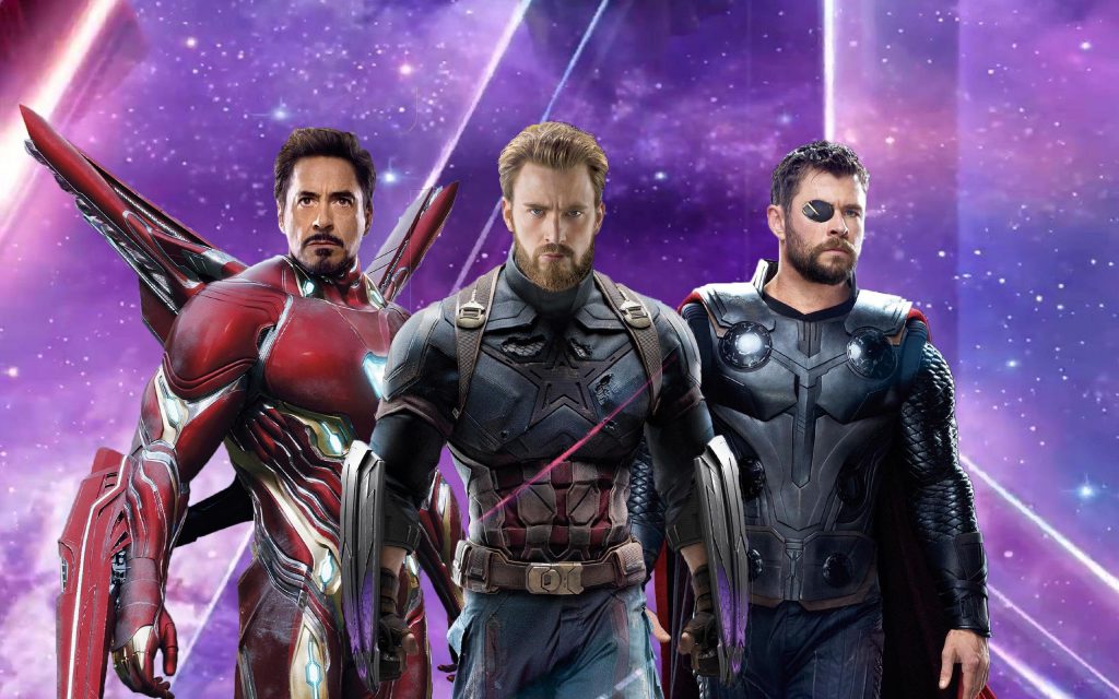 Iron Man, Captain America & Thor in Avengers: Infinity War Wallpaper