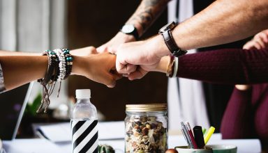 Office Team Building Fist Bump Desk Rawpixel Wallpaper