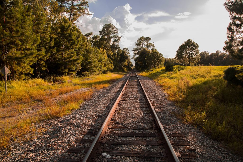 Railway Grass Sky Summer Wallpaper