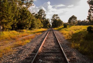 Railway Grass Sky Summer Wallpaper