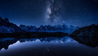 Stars Mountains Lake 5k Wallpaper