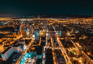 Taiwan China Skyscrapers Night City Wallpaper