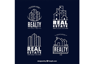 دانلود وکتور Collection of real estate logotypes