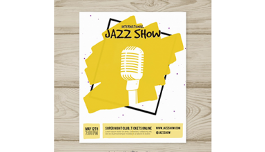 دانلود وکتور International jazz show poster