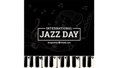 دانلود وکتور Nice background for the international jazz day