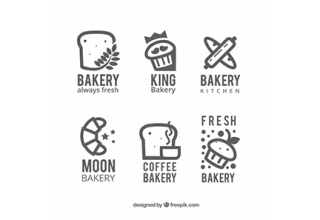 دانلود وکتور Bakery logos collection in flat style