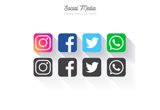 دانلود وکتور Popular Social Media logo collectio