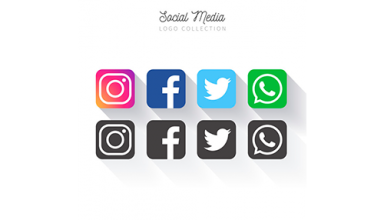 دانلود وکتور Popular Social Media logo collectio