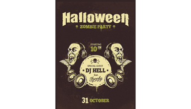 دانلود وکتور Halloween poster template