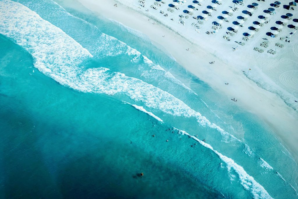 Beach Seashore Aerial Photography Wallpaper