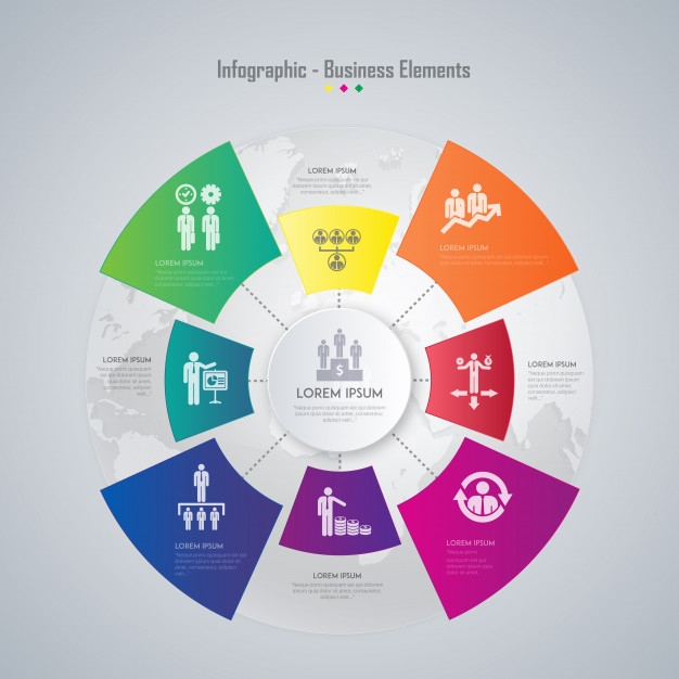 دانلود وکتور Business elements infographic
