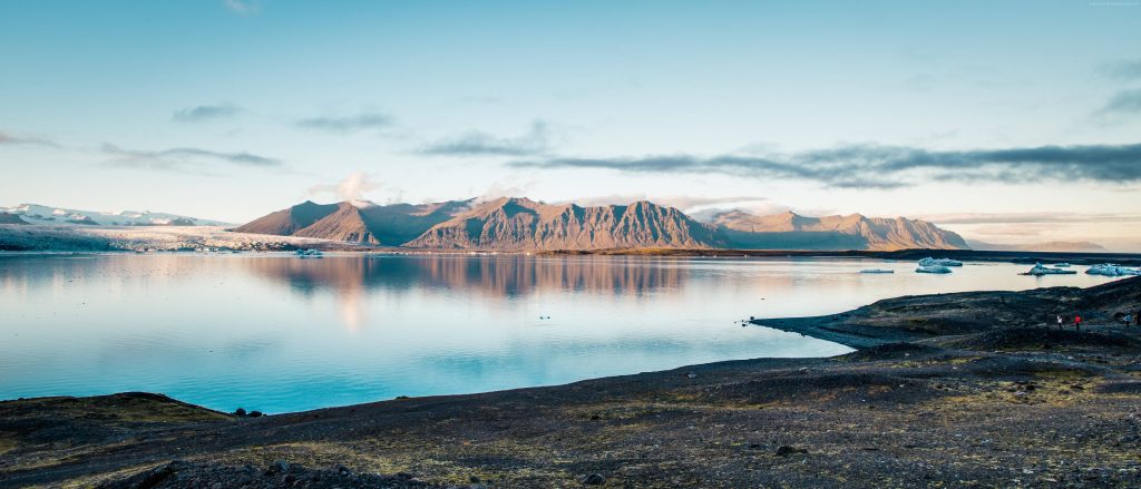 Joekulsarlon Lagoon Ocean Mountains 5k Wallpaper