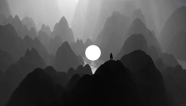 Lone Mountains Darkness Wallpaper