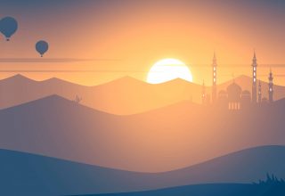 Mosque Sunset 4k Wallpaper