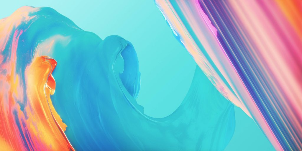 Paint Colorful Waves Oneplus 5T Stock Wallpaper