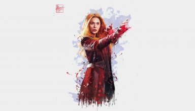 Scarlet Witch in Avengers: Infinity War 2018 4k Artwork Wallpaper