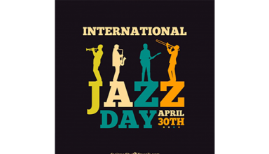 دانلود وکتور International jazz day template