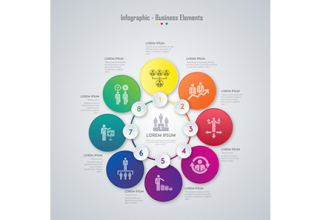 دانلود وکتور Business elements infographic