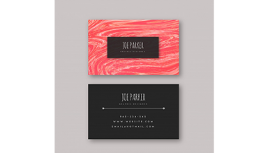 دانلود وکتور Marble Textured Visiting Cards