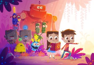 Children Kids Robots Illustration Colorful Wallpaper