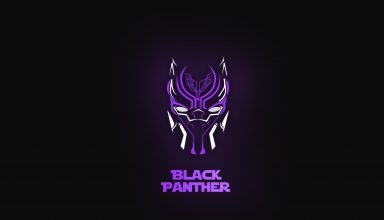 Black Panther Neon Wallpaper