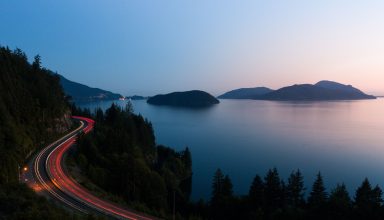 Highway Golden Hour Long Exposure 5k Wallpaper