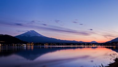 Lake Kawaguchi in Japan Wallpaper