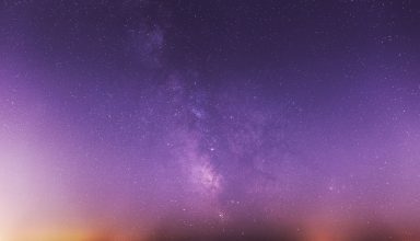 Milky Way Stars Night Sky Purple Wallpaper