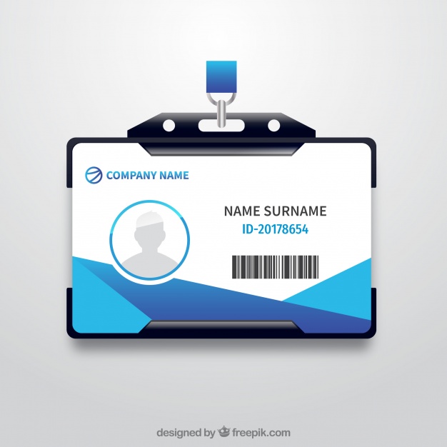 دانلود وکتور Realistic id card with plastic support